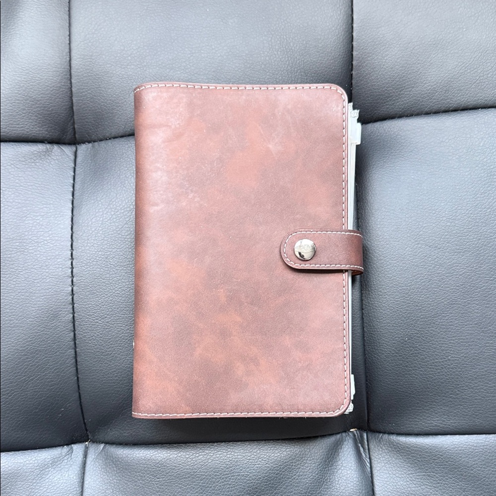 Brown Faux Leather Planner